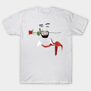 A Rose for You: A Bold Line Art Portrait T-Shirt